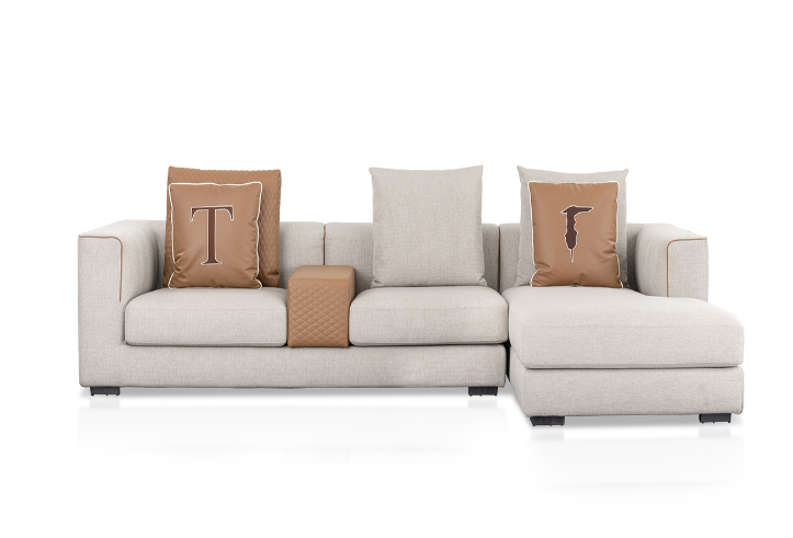 现代布艺沙发丨进口超纤皮+亚麻+落叶松木