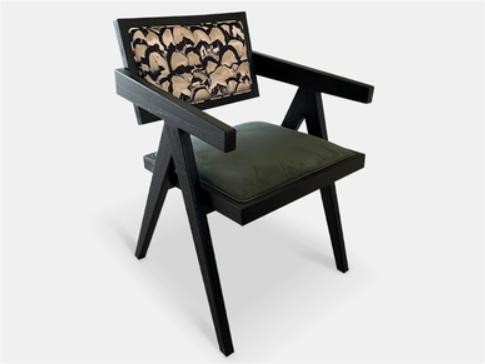 法式复古实木餐椅设计师阳台单人...